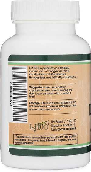 Еврикома довголиста Double Wood LJ100 Tongkat Ali Extract 100 mg 120 capsules | Зображення 2