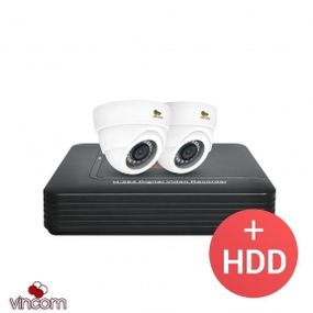 Комплект видеонаблюдения Partizan AHD-13 2xCAM  1xDVR  HDD