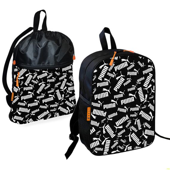 Школьный рюкзак детский Puma + Сумка для обуви спортивной формы рюкзак-мешок мальчику (01912)