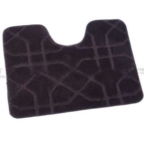 Килимок для ванних кімнат поліпропіленовий TM DarianA Standard u-cut 60*50 шоколадний геометрія