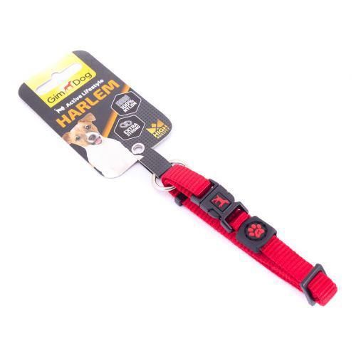Ошейник GimDog Harlem для собак, нейлон, красный, 1х20-30 см | Зображення 1