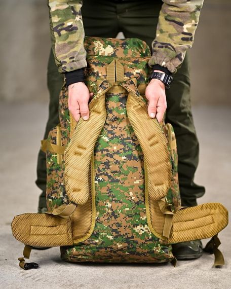 Тактичний рюкзак 70 л армійський похідний наплічник для туризму військовий рюкзак для полювання риболовлі | Зображення 7
