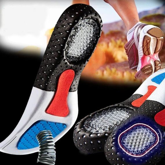 Ортопедические стельки с гелевой пяткой, 250-280 мм (39-44р) / Обрезные стельки с жестким супинатором / | Зображення 4