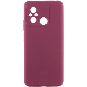 Чохол Silicone Cover Lakshmi Full Camera (AAA) для Xiaomi Redmi 12C Бордовий / Plum