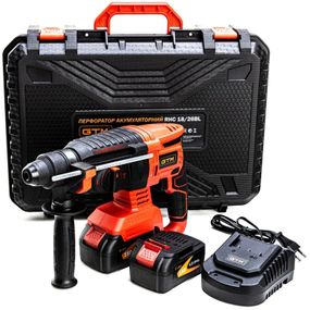 Перфоратор GTM RHC18/26BL, 18В, 2,5Дж, 0-1000об/мин 2x4Ah, кейс (RHC18/26BL)