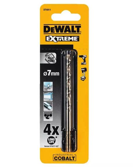 Свердло по металу DeWalt EXTREME INDUSTRIAL COBALT HSS-CO 7 мм (DT4911)
