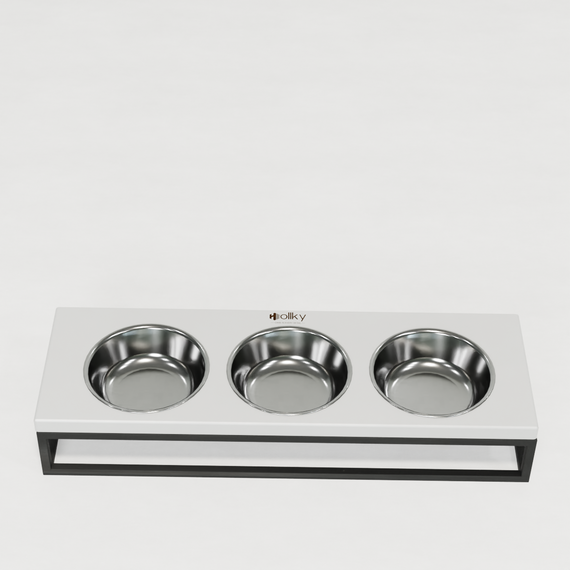 Миски на подставке для котов и маленьких собак Hollky Base Bar (3 × 0,45 л) Bar-54187-GRWH
