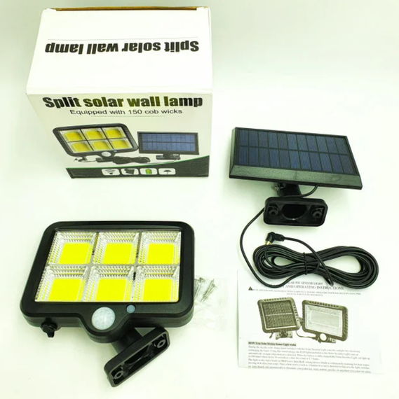 Вуличний ліхтар із датчиком руху Split Solar Wall Lamp на сонячній батареї nf-160c | Зображення 1