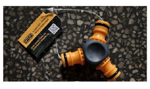 Адаптер-трійник для конектора 1/2" прогумований СІЛА