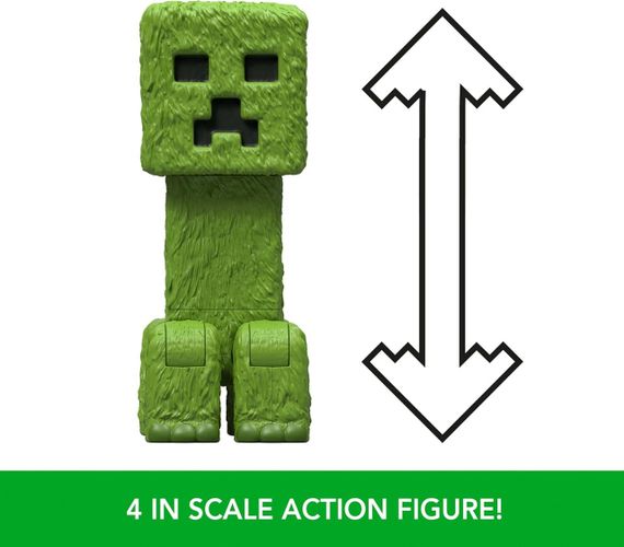 Игровая фигурка Крипер из Майнкрафт Оригинал Mattel Minecraft Movie Creeper | Зображення 4