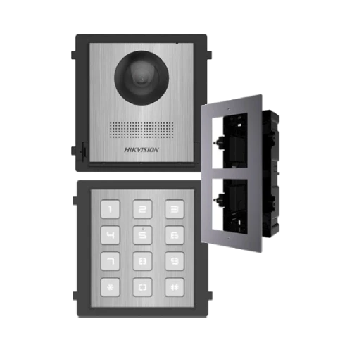 DS-KD8003-IME1NS + DS-KD-ACF2/Plastic + DS-KD-KP/S Комплект модулів Hikvision - Викличні панелі