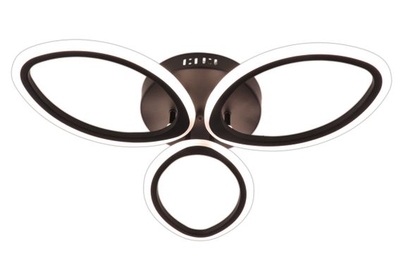 Люстра світлодіодна стельова LED світильник для квартири на стелю лед з пультом 25614 Чорний 9х53х53 см. | Зображення 5