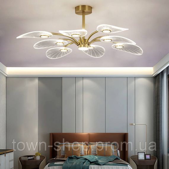 Люстра потолочная LED C11/8-850-k Латунь 32х97х97 см. | Зображення 1