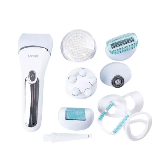 Беспроводной эпилятор для лица и тела для женщин 6 в 1 домашний триммер для волос USB VGR HP-V-733-BL | Зображення 6