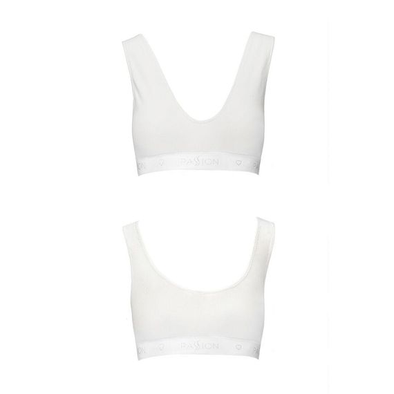 Спортивний топ з еластичної бавовни Passion PS005 TOP white, size S | Зображення 4