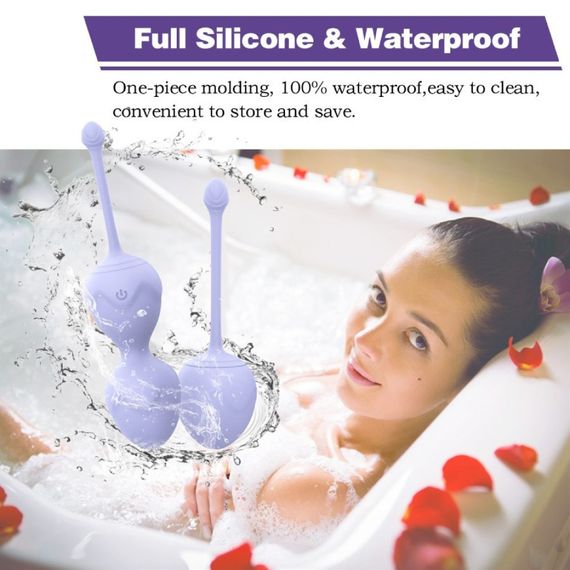 Набір вагінальних віброкульок Every Night Toys Lela, 3 шт, з дистанційним пультом, бузковий sexstyle | Зображення 4