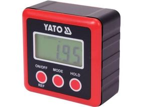 Кутомір електронний YATO Польша; діапазон 4х 0-90° з живленням від 2 батарейок 1,5 В тип ААА YT-71000