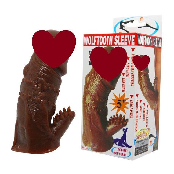 Насадка - презерватив BI-016001-0902S ( коричневый ) sexstyle