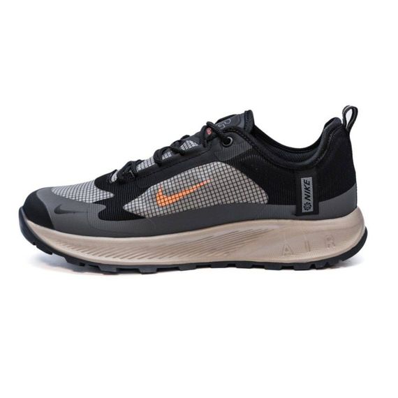 Демісезонні шкіряні кросівки Nike колір чорний/сірий | Зображення 1