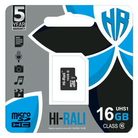 Мапа пам'яті Hi-Rali MicroSDHC 16gb UHS-1 10 Class