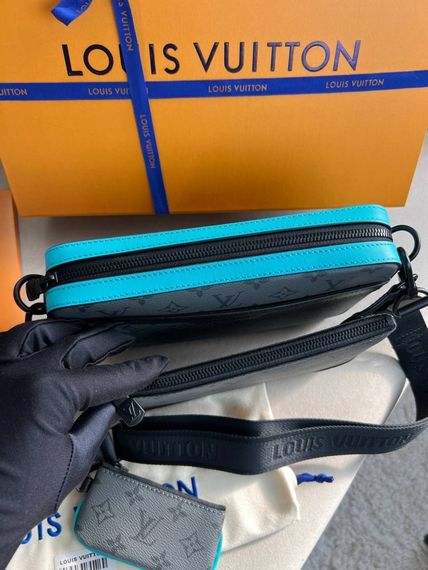 Месенджер сірий Louis Vuitton Trio Turquoise c859 | Зображення 8