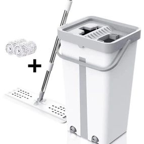 Ведро для мытья полов с отжимом Scratch Cleaning Easy Mop, Швабра для миття полов EZ-56