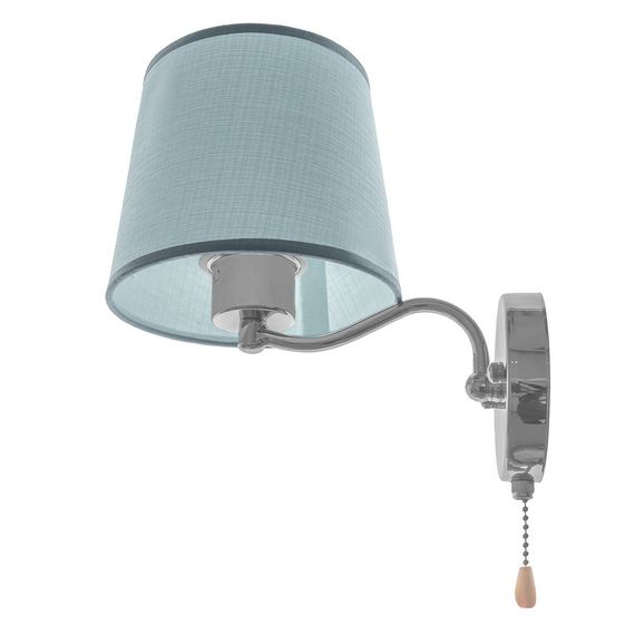 Бра настенное накладное классическое с абажуром BKL-650W/1 E27 CH | Зображення 1