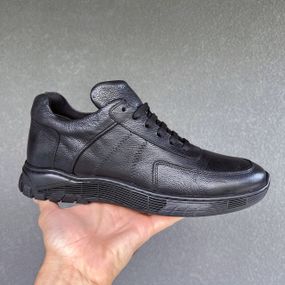 Кожаные черные кеды Luciano Bellini 43 размер