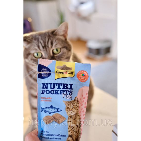 Лакомство Nutri Pockets для котов Рыбные Лосось 60г | Зображення 6