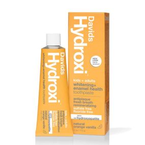 Зубна паста Davids Hydroxi для дітей та дорослих з наногідроксиапатитом та смаком ванілі і апельсину, 113 грам