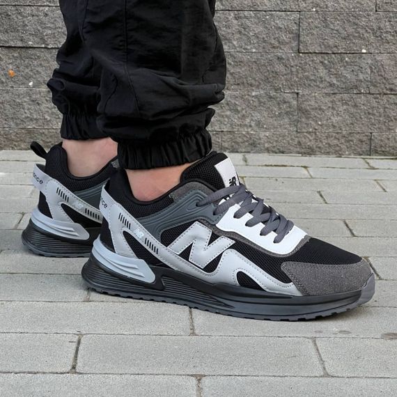 Кросівки New Balance матеріал текстиль/замш колір сірий,чорний, білий | Зображення 3