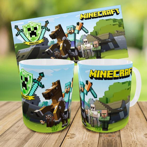 Дитячий набір Minecraft сумка-бананка + керамічна кружка з принтом (5633) | Зображення 3