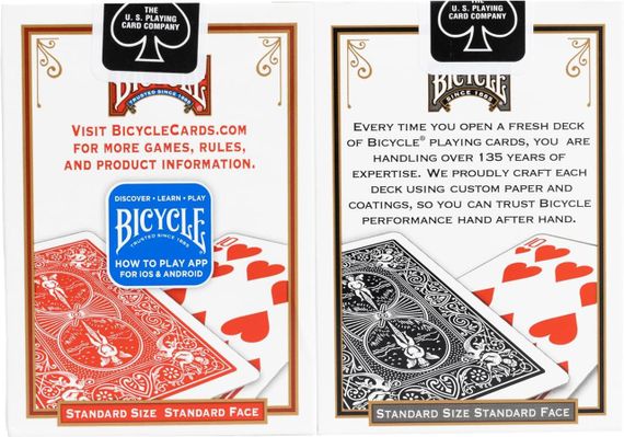 Набор игральных карт Bicycle Standard Playing Cards Черные и Красные (2 колоды) | Зображення 1