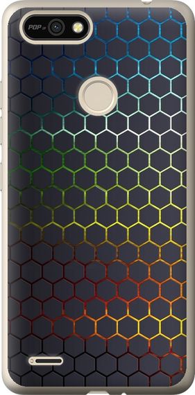 Чехол на Tecno Pop 2F B1F Переливающиеся соты "498u-2391-17620"