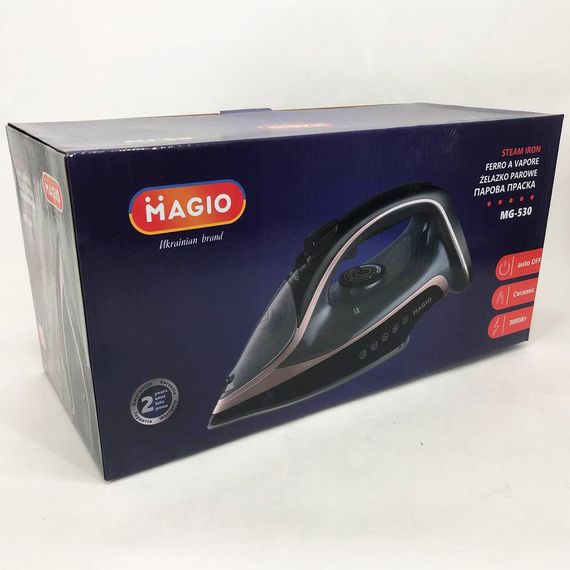 Професійна парова праска MAGIO MG-530, Парові праски для одягу горизонтальні, Домашня праска з парою QP-79 | Зображення 3