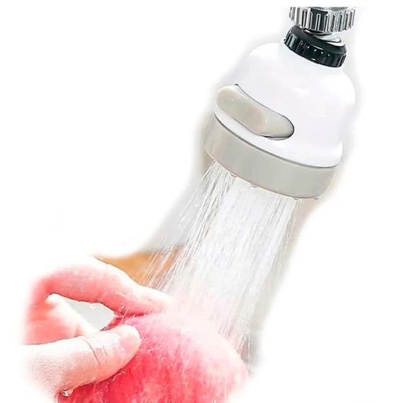 Поворотный аэратор-насадка на кран для экономии воды Homegoods H23 3 режима распыления, для крана | Зображення 1
