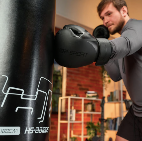 Боксерські рукавиці Hop-Sport HS-BG10 10oz чорні | Зображення 1