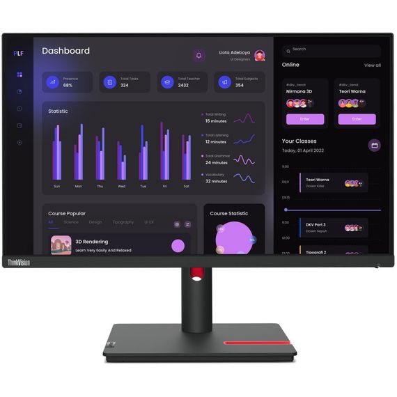 Монитор Lenovo T24i-30 (63CFMATXUA) | Зображення 7
