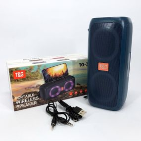 Портативная колонка TG333 2x5W с RGB подсветкой. DG-216 Цвет: синий