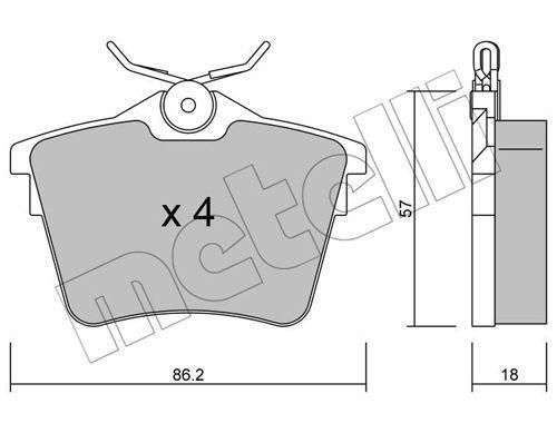 Колодки гальмівні задні Citroen C5 08- Peugeot 407 04- 607 00-11 22-0602-0 | Зображення 6