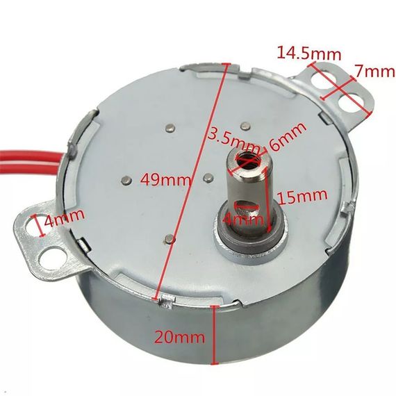 Синхронний двигун Pro TYC 50 5/6 RPM Diymore AC 12V | Зображення 2