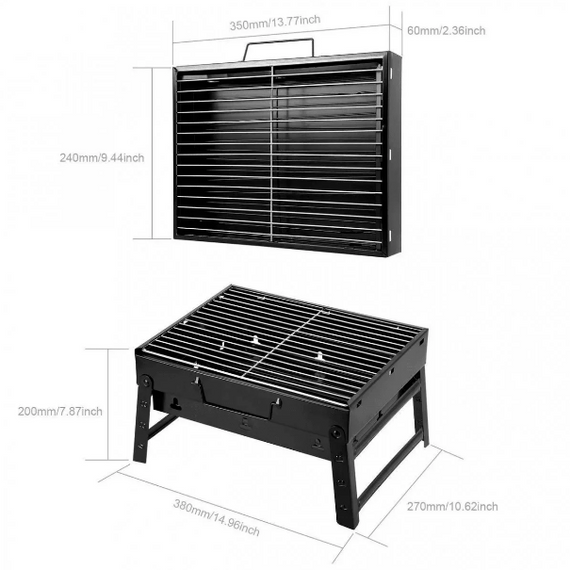 Складаний барбекю гриль портативний мангал BBQ Grill Portable — жароміцний Найкраща ціна! | Зображення 3