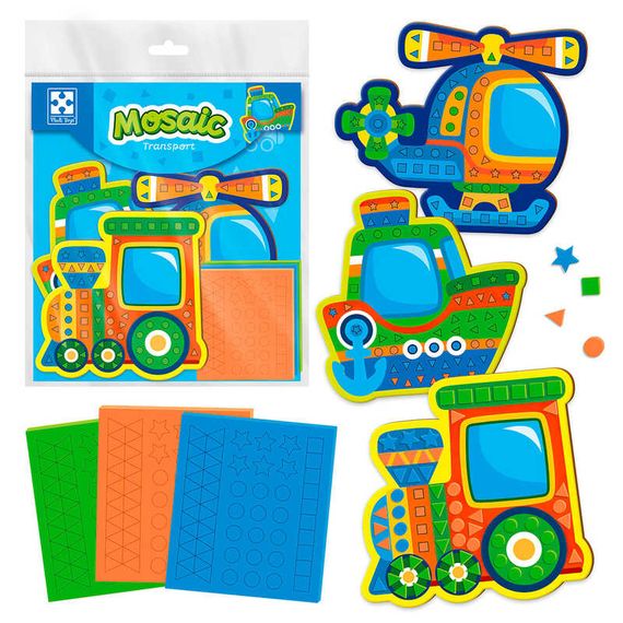 Набір для творчості "М'яка мозаїка. Транспорт" VT4511-10 Vladi Toys, в пакеті (4820234764631)