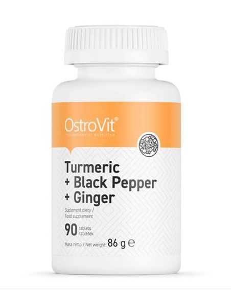 Натуральные добавки Ostrovit Turmeric + Black Pepper + Ginger 90tabl