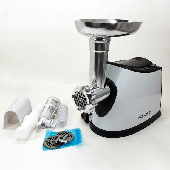 Электромясорубка с соковыжималкой Rainberg RB-674 3000W, электромясорубка для шинковки, мощная мясорубка | Зображення 4