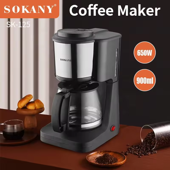 Кавоварка крапельна Sokany SK-125 Cofee Maker 650W 900ml | Зображення 3