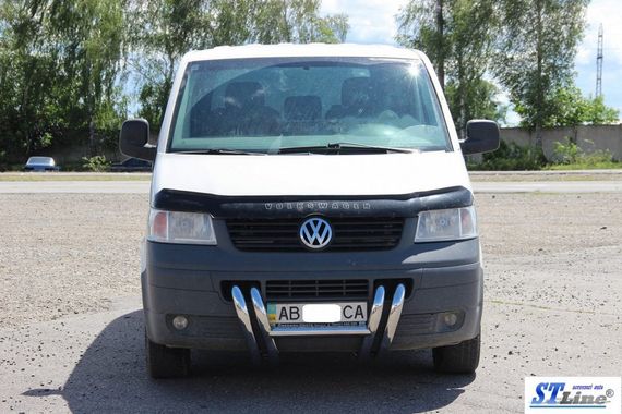 Кенгурятник ST006-03 ноздри (нерж) для Volkswagen T5 Transporter 2003-2010 гг | Зображення 2