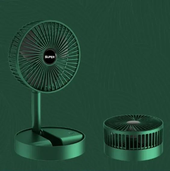 Портативний міні вентилятор для дому Telescopic Folding Fan Складаний настільний вентилятор із USB зарядкою | Зображення 1