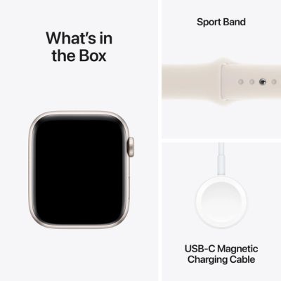 Смарт-годинник Apple Watch SE 2024 GPS 40mm Starlight Aluminium Case with Starlight Sport Band - M/L (MXEG3QH/A) | Зображення 6