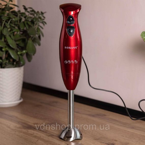 Ручний блендер занурювальний 600 Вт портативний багатофункціональний електричний Червоний SM-5011 | Зображення 7